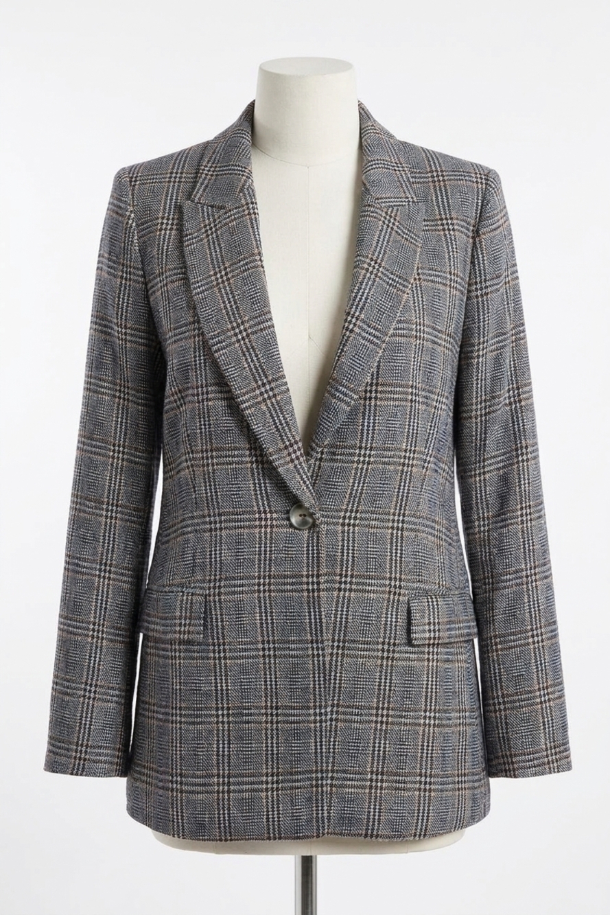 NEW BEC + BRIDGE garance blazer in blue check